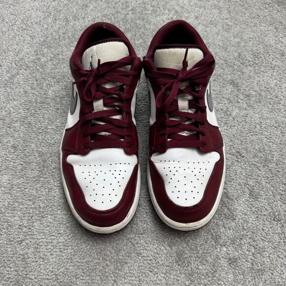 Nike Air Jordan 1 Low Bordeaux White Cherrywood Red Cement Gray Sneakers Mens 12 main image 5